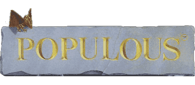 Populous logo for Amiga